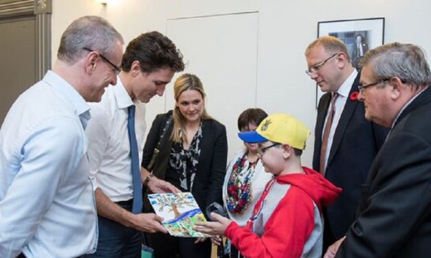 Young Ukrainian Triple Amputee Meets Prime Minister Trudeau and MP Wrzesnewskyj