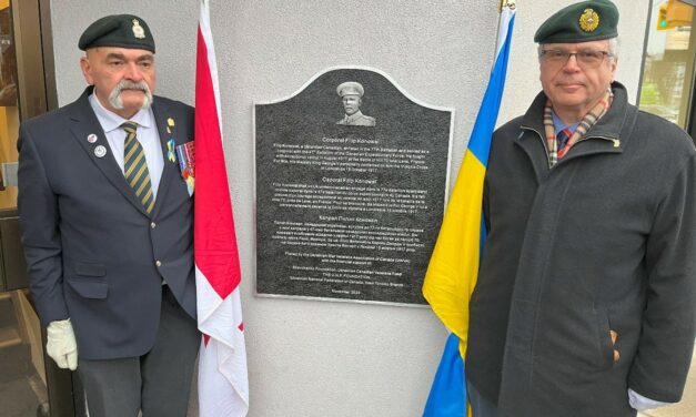 UWVA unveils new plaque honouring Cpl Filip Konowal VC