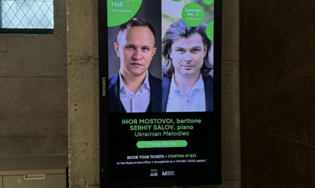 World premieres by musicians who perform music from the heart. Salov and Mostovoi immerse audience in the tragedy of war at the concert in Montreal