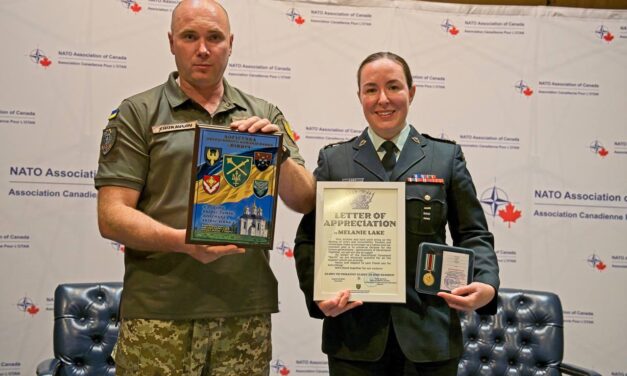 Canadian officer Melanie Lake honoured by the Ukrainian Armed Forces